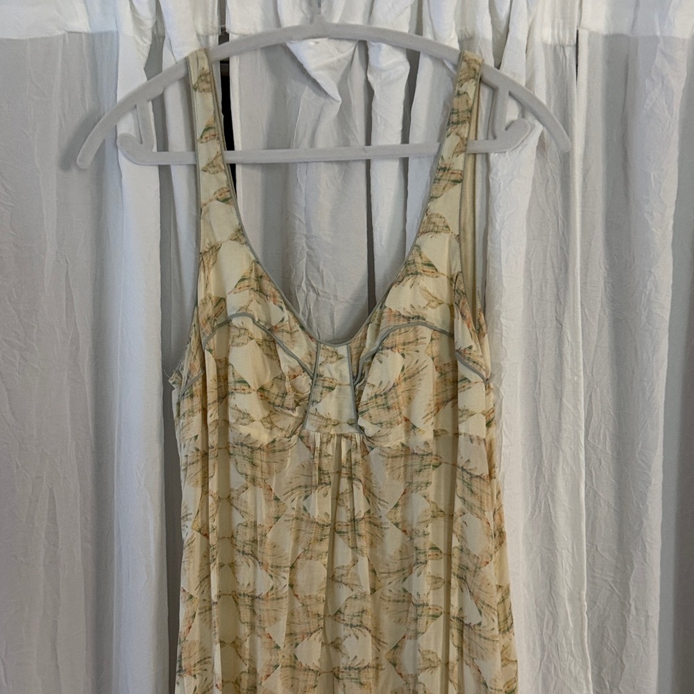 Diane Von Furstenberg Floral Cream and Tan Dress